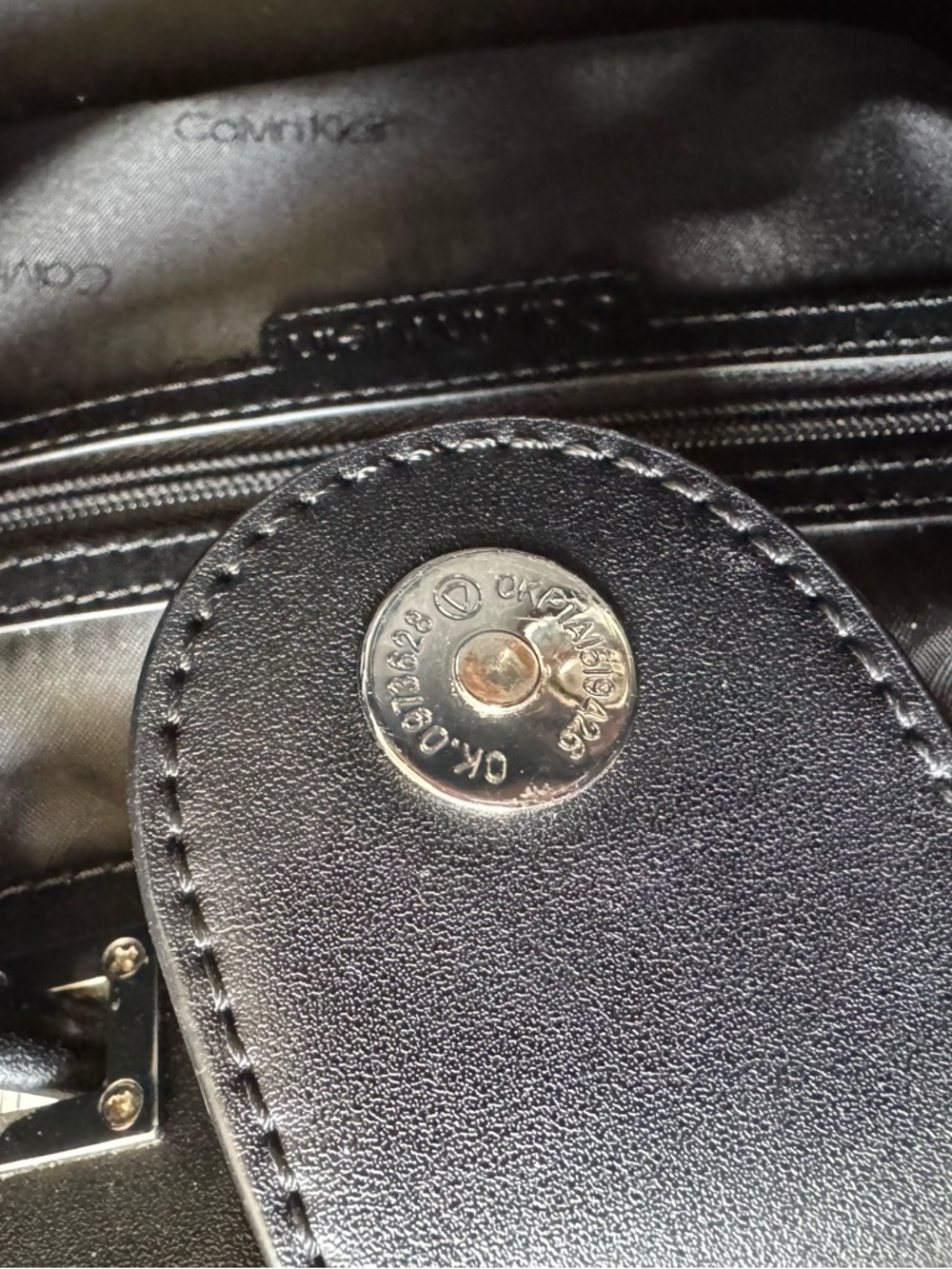 Calvin Klein Ash Drawstring Bucket Crossbody Bag in Black with Silver Hardware - Picture 8 of 13